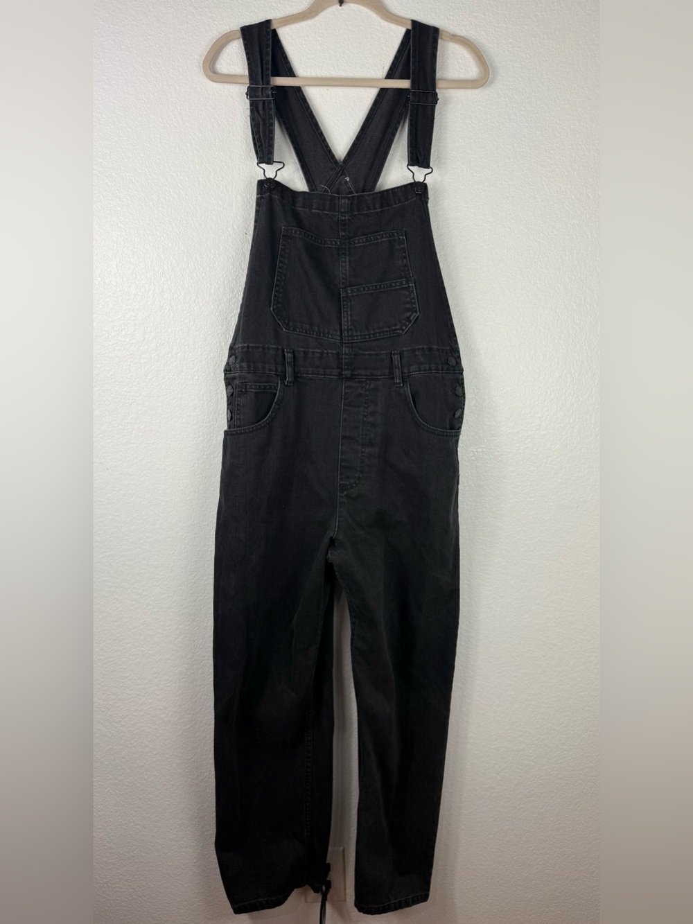Free people We The Free Ziggy Denim Overall in Mineral Black size L - Picture 3 of 13